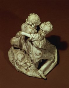 El beso, grupo de Sèvres, después de Boucher, 1765